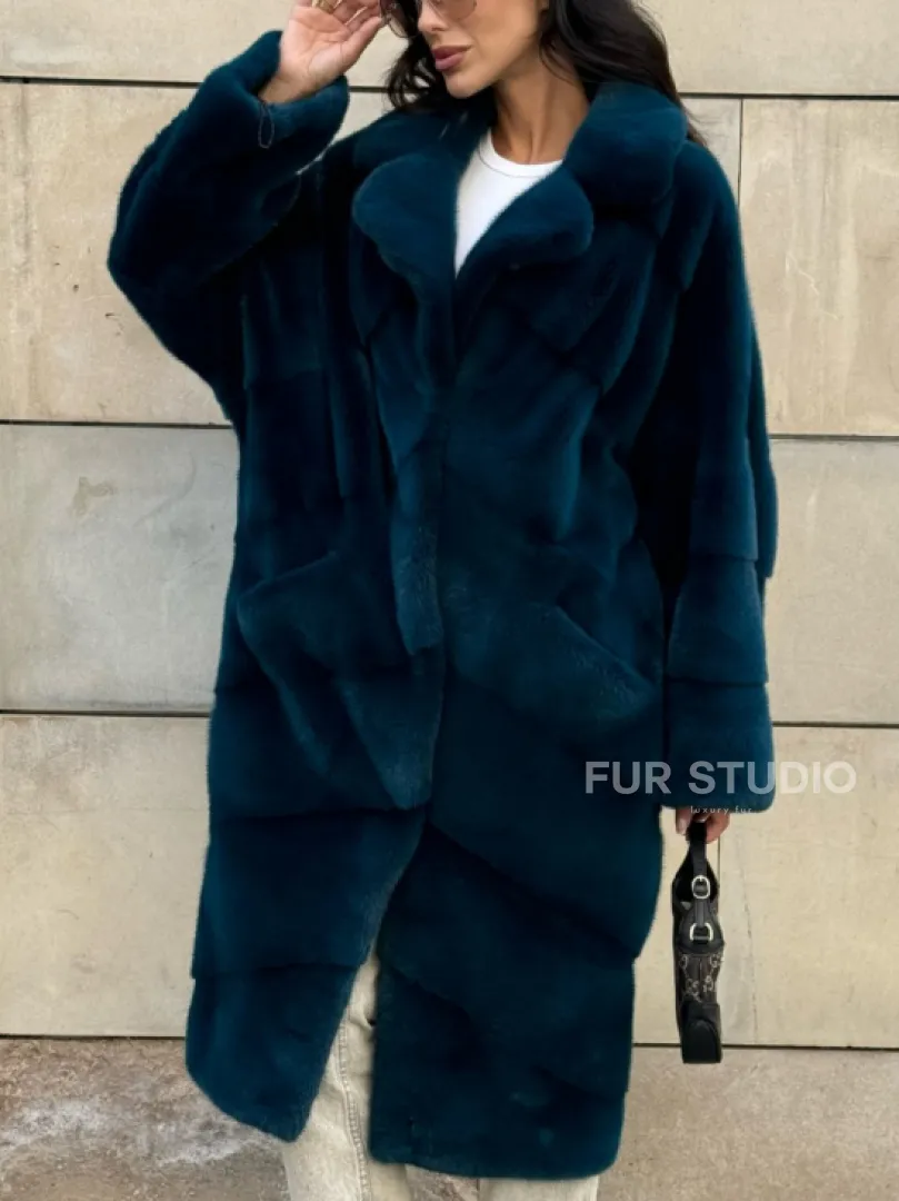 Шуба из аукционного меха норки NAFA английский воротник - фото 5