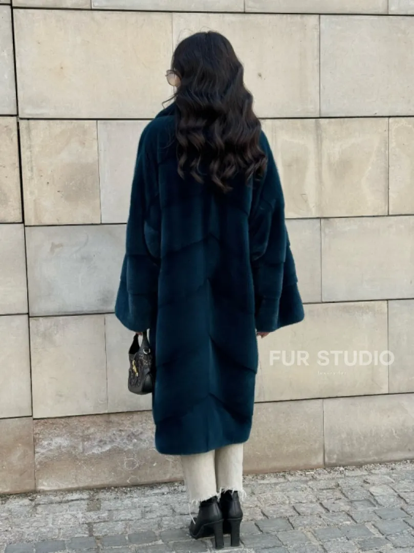 Шуба из аукционного меха норки NAFA английский воротник - фото 12