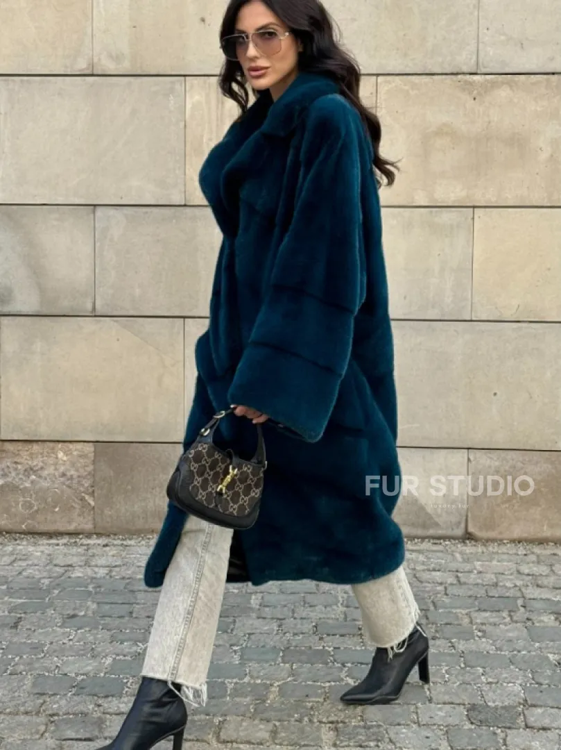 Шуба из аукционного меха норки NAFA английский воротник - фото 7