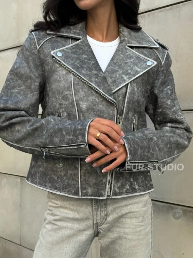 Косуха из натуральной кожи  VINTAGE COLLECTION - фото 8