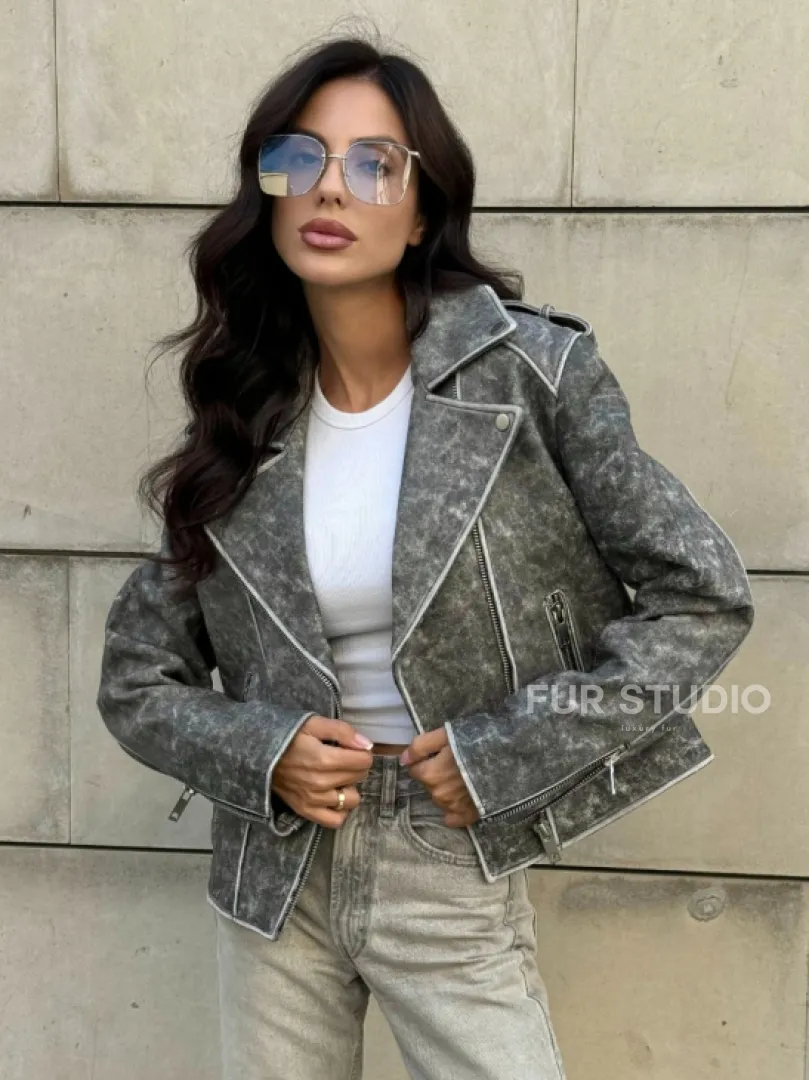 Косуха из натуральной кожи  VINTAGE COLLECTION - фото 11