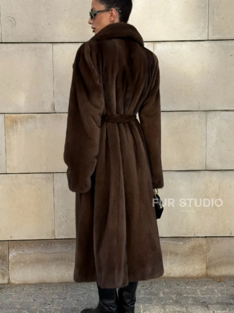 Норковая шуба цельный мех английский воротник KOPENHAGEN FUR - фото 6