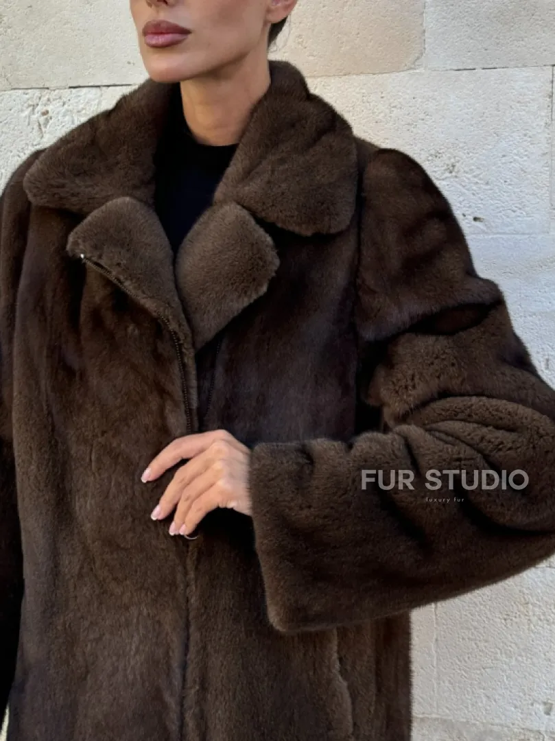 Норковая куртка (косуха) из аукционной скандинавской норки - фото 1