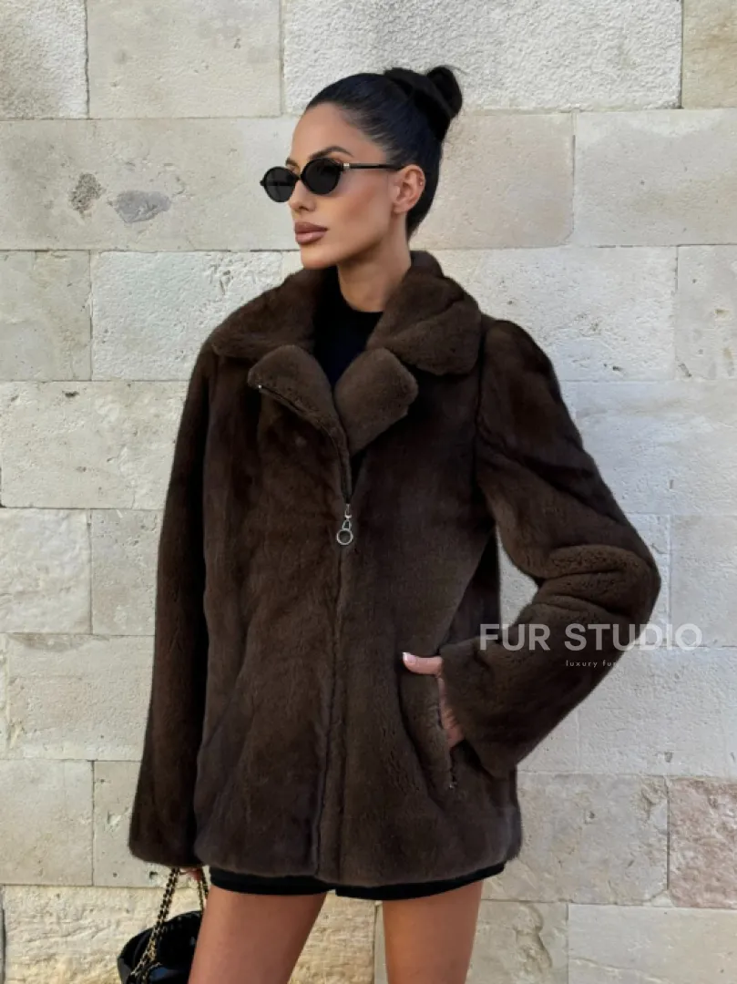 Норковая куртка (косуха) из аукционной скандинавской норки - фото 0