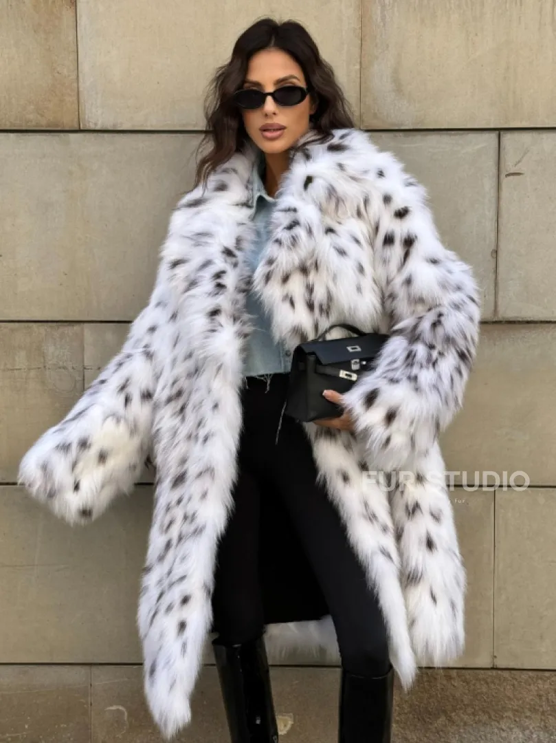 Шуба из меха лисы под рысь ручная работа Trend 2024 - фото 11