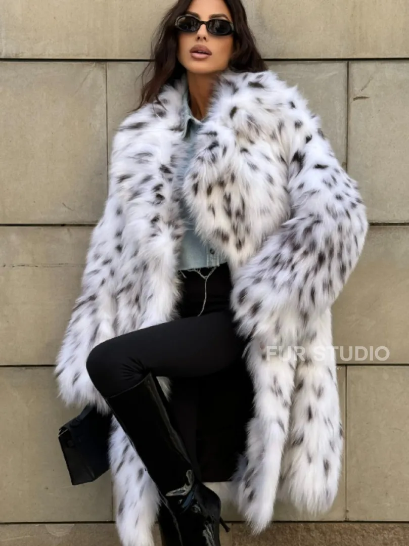 Шуба из меха лисы под рысь ручная работа Trend 2024 - фото 6