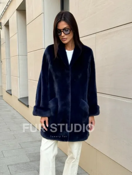 Шуба из аукционного меха норки KOPENHAGEN FUR - фото 4