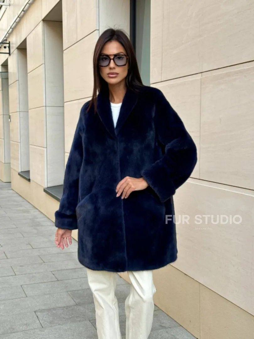 Шуба из аукционного меха норки KOPENHAGEN FUR