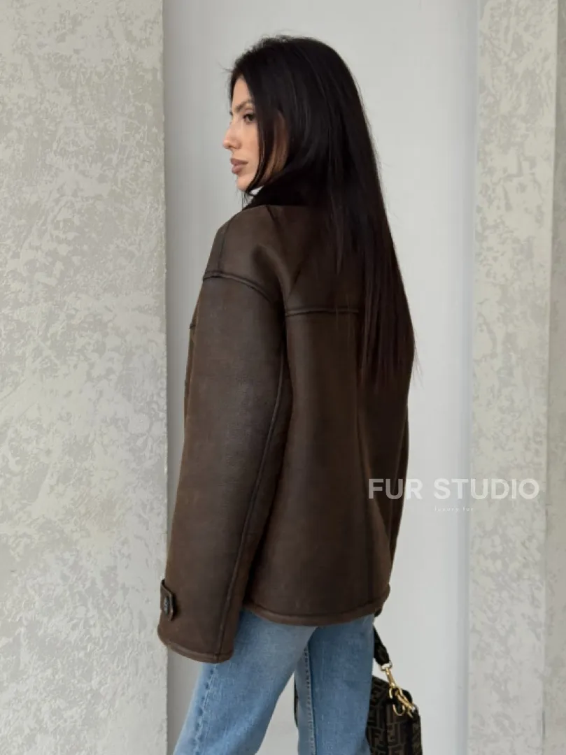 Молодежная куртка - дубленка 