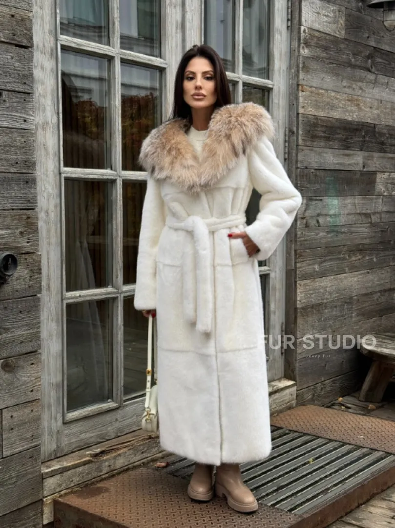 Шуба Халат из норки 