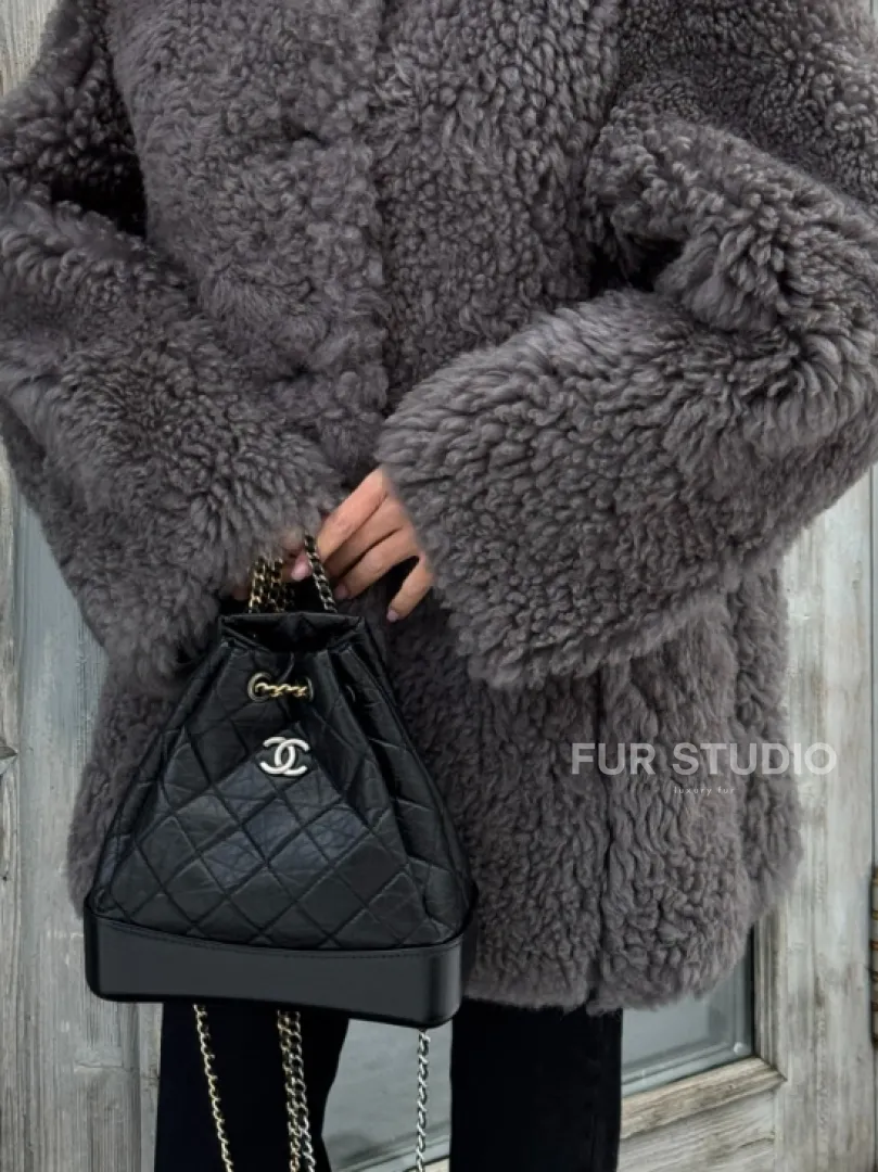 Шубка - дубленка двухсторонняя из натуральной овчины - фото 1