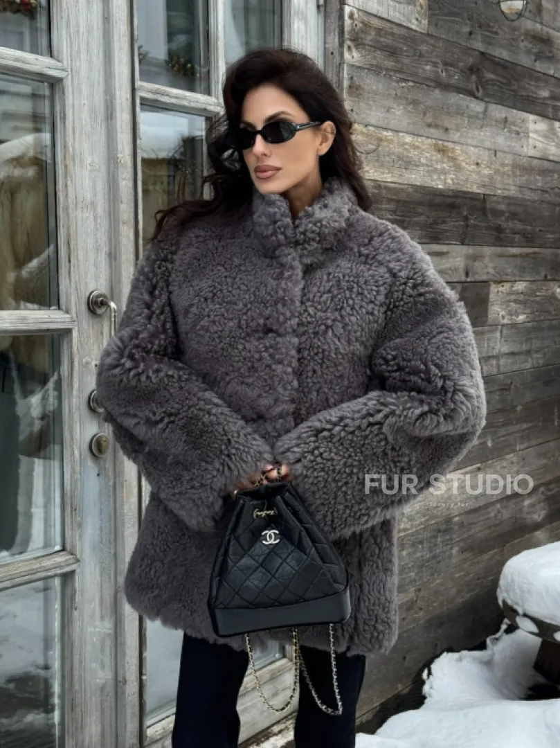 Шубка - дубленка двухсторонняя из натуральной овчины - фото 16