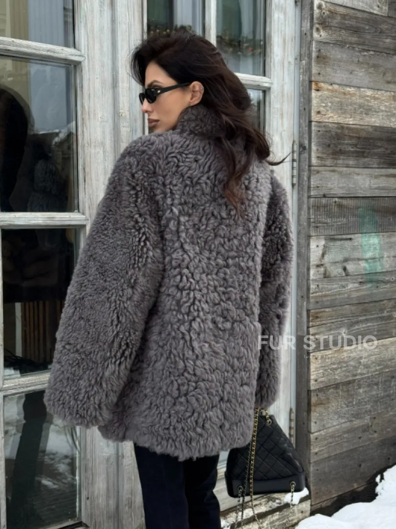 Шубка - дубленка двухсторонняя из натуральной овчины - фото 11