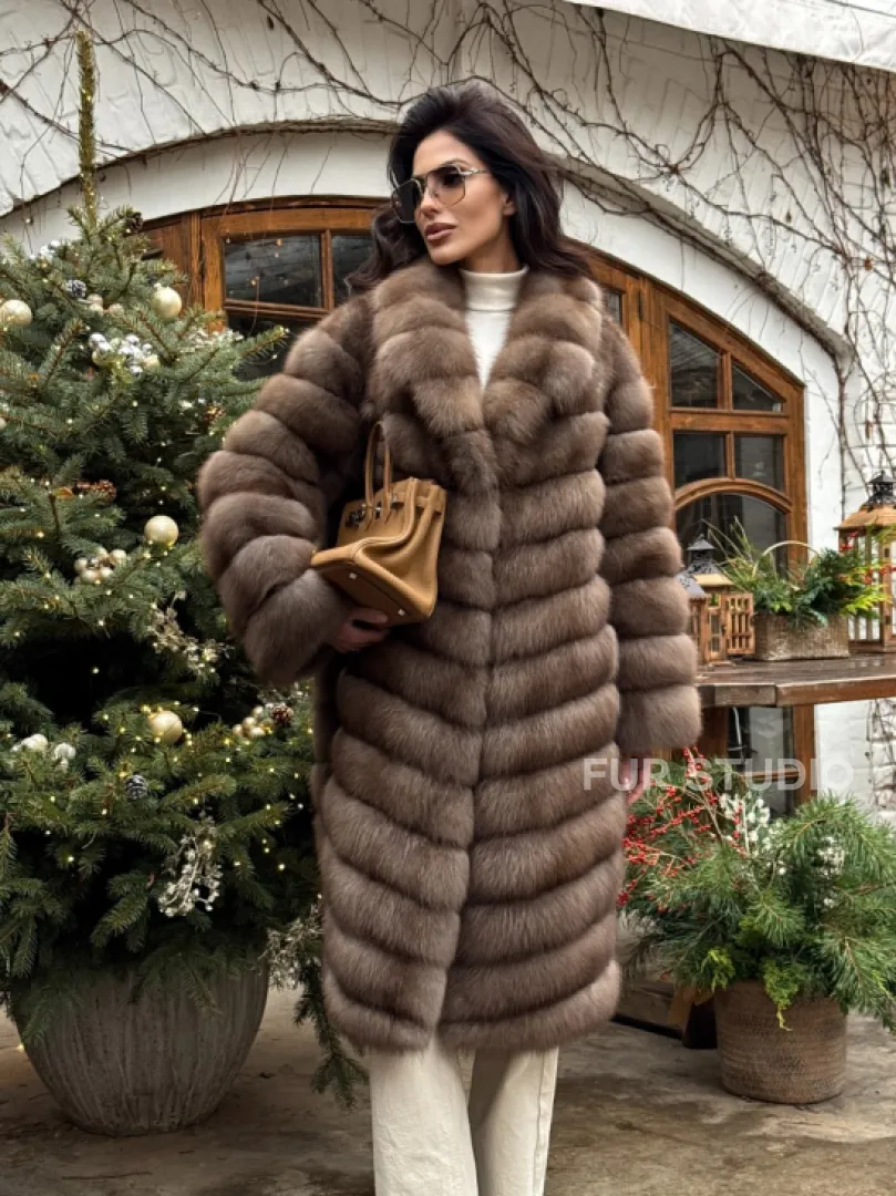 Манто из меха куницы - фото 10