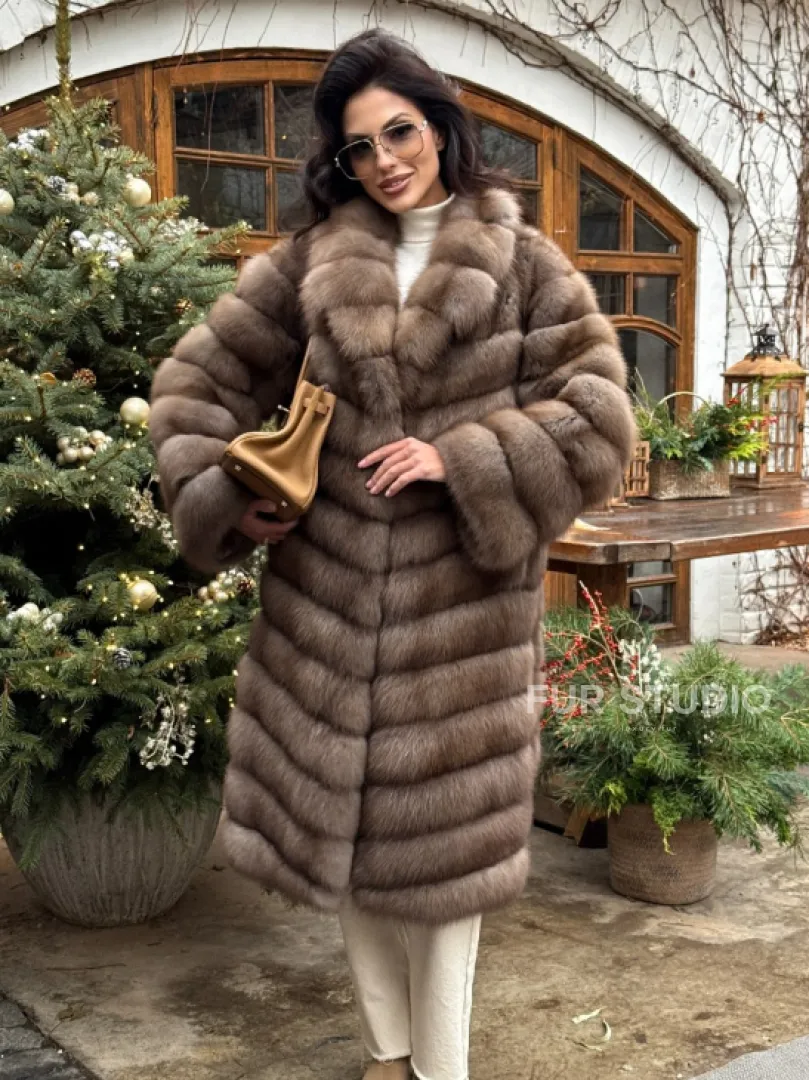 Манто из меха куницы - фото 7