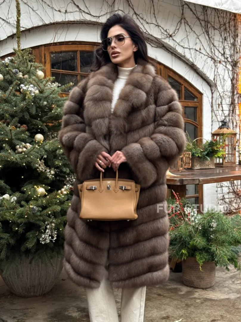 Манто из меха куницы - фото 8