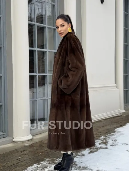 Норковая шуба из скандинавской аукционной норки PREMIUM COLLECTION - фото 13