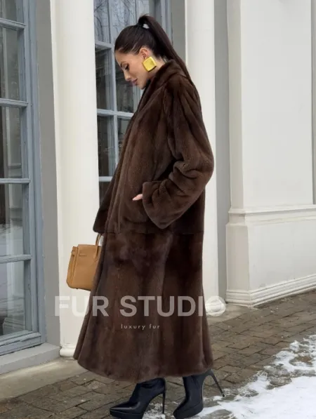 Норковая шуба из скандинавской аукционной норки PREMIUM COLLECTION - фото 5