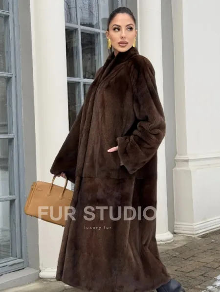 Норковая шуба из скандинавской аукционной норки PREMIUM COLLECTION - фото 2