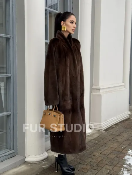 Норковая шуба из скандинавской аукционной норки PREMIUM COLLECTION - фото 12