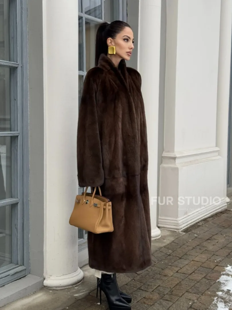 Норковая шуба из скандинавской аукционной норки PREMIUM COLLECTION