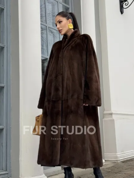 Норковая шуба из скандинавской аукционной норки PREMIUM COLLECTION - фото 8