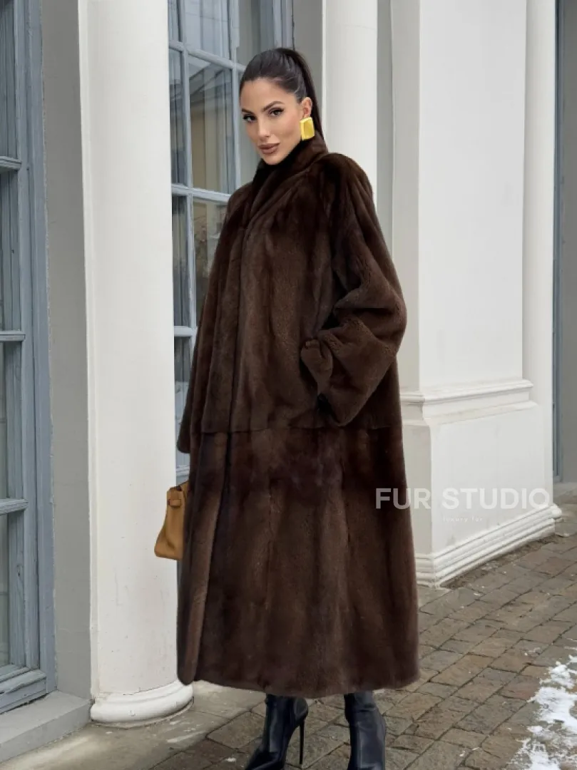 Норковая шуба из скандинавской аукционной норки PREMIUM COLLECTION
