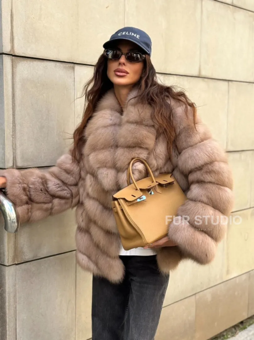 Шуба из куницы в цвете тор-тор - фото 12