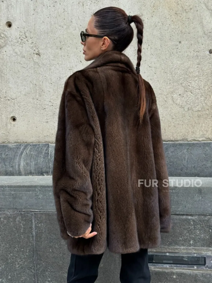 Норковая косуха из элитной скандинавской норки SAGA FURS - фото 6