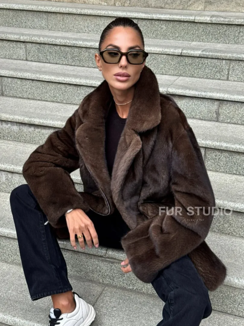 Норковая косуха из элитной скандинавской норки SAGA FURS