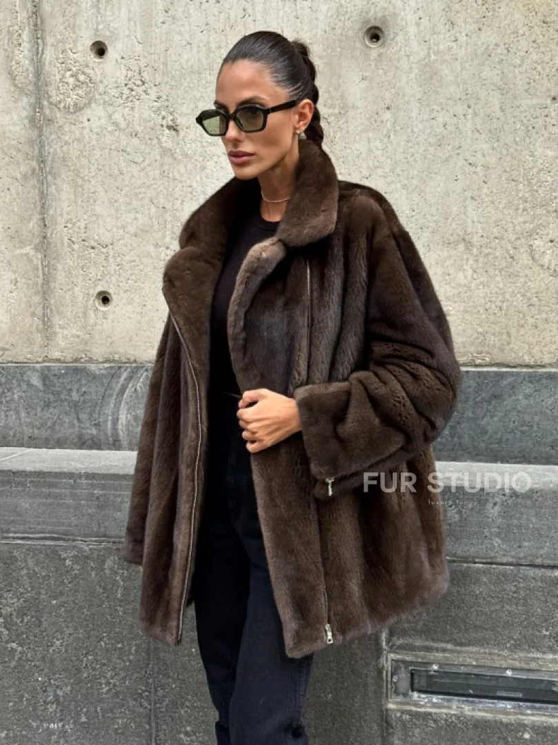 Норковая косуха из элитной скандинавской норки SAGA FURS