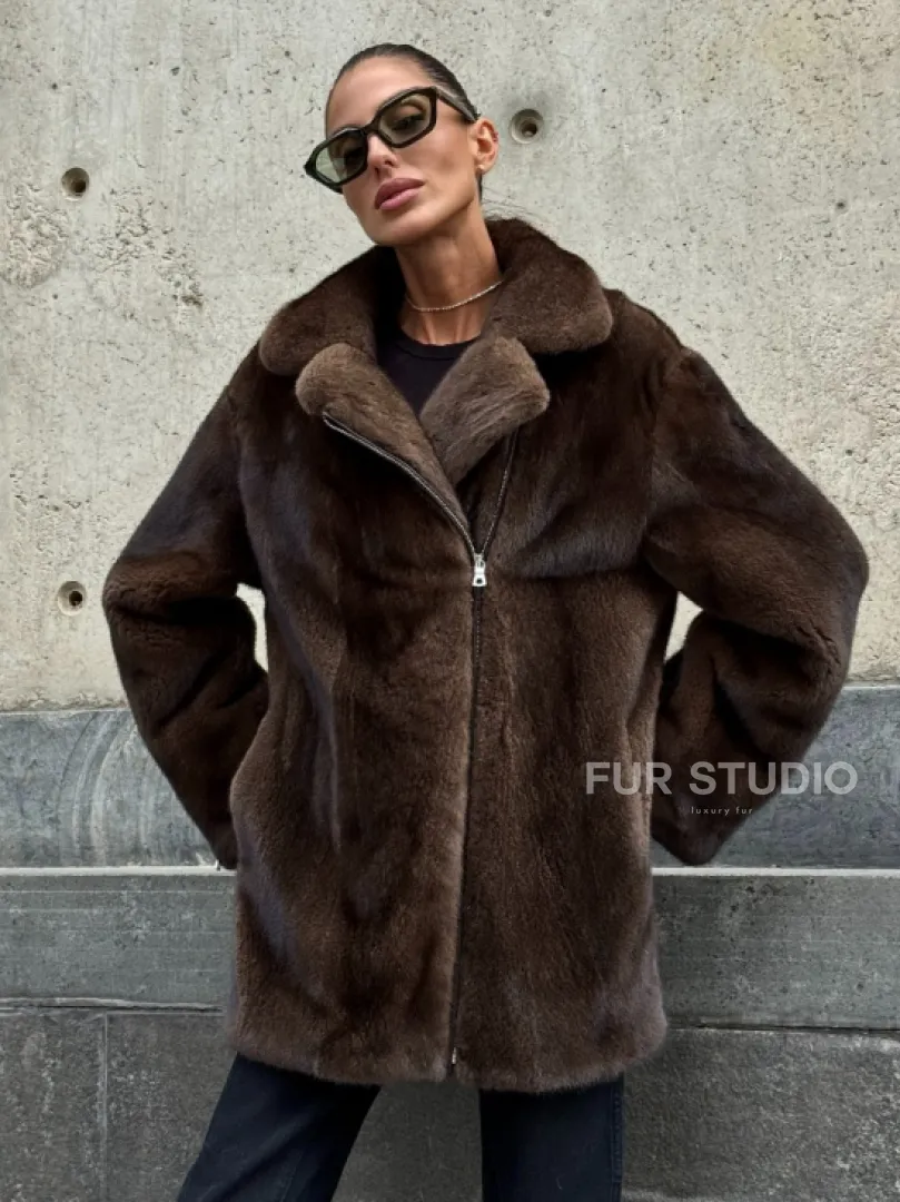 Норковая косуха из элитной скандинавской норки SAGA FURS - фото 8