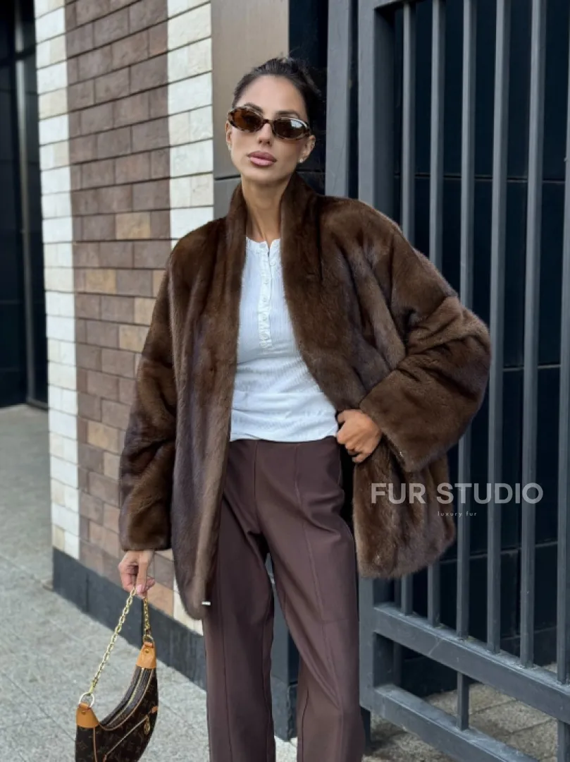 Модная шуба из норки 2025