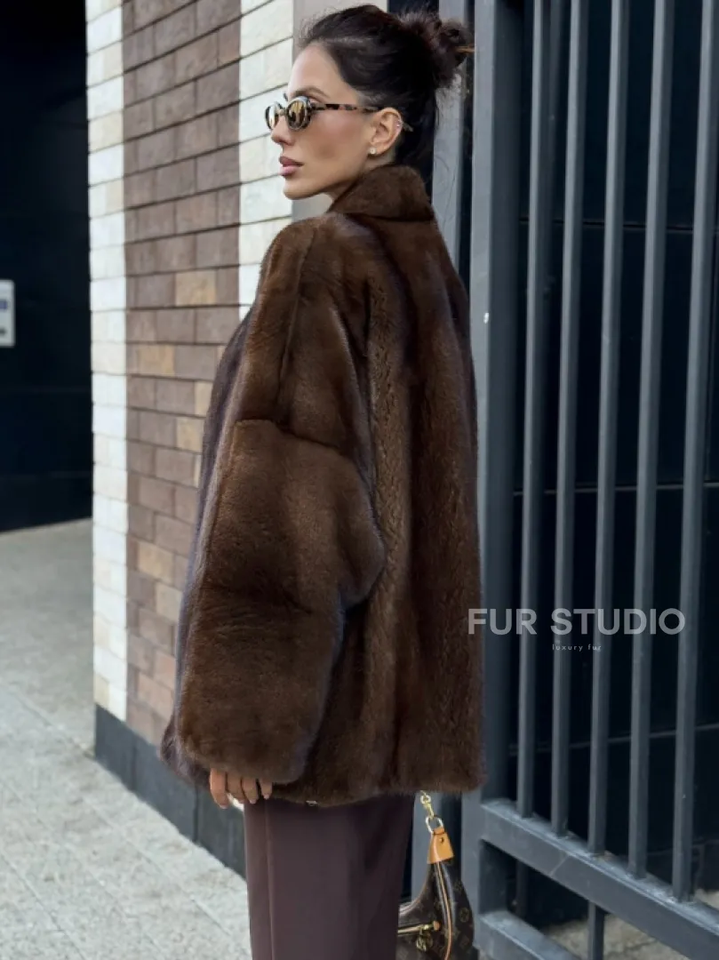 Модная шуба из норки 2025