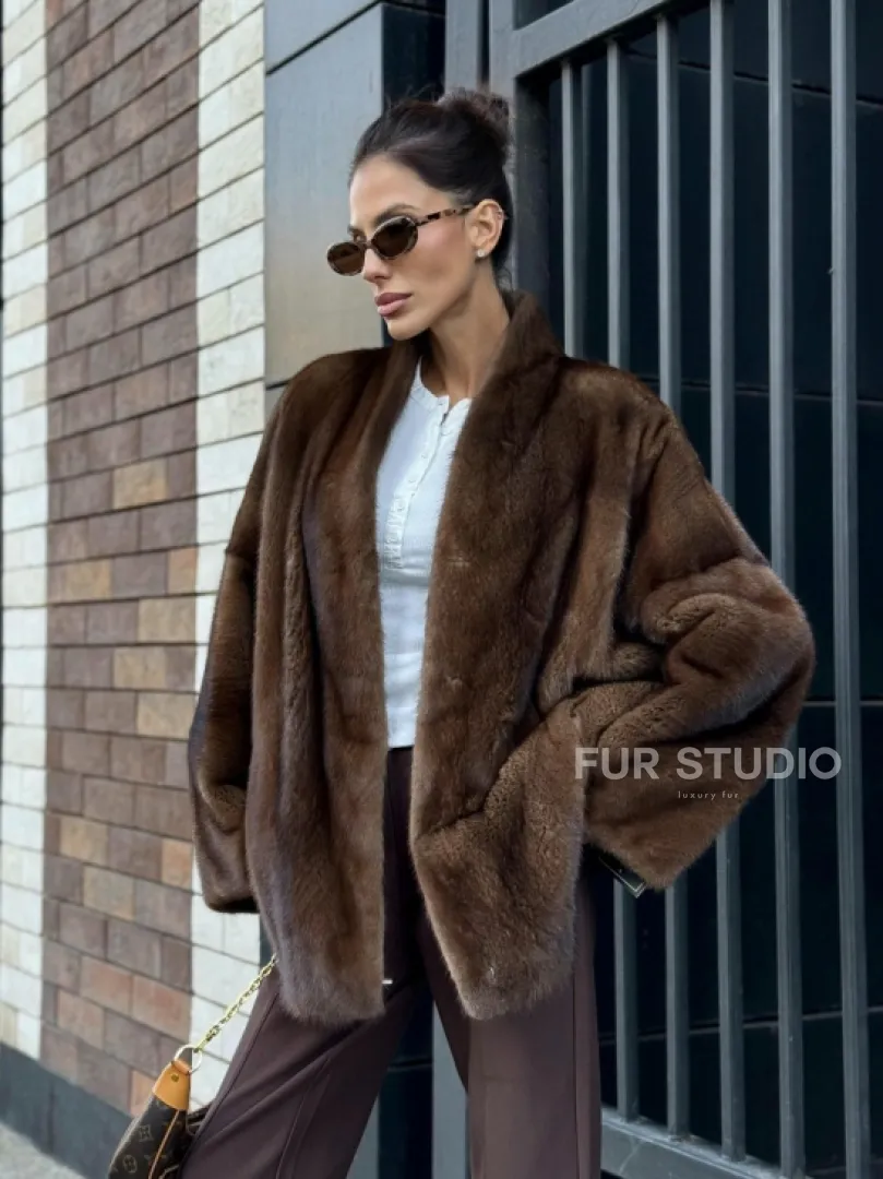 Модная шуба из норки 2025