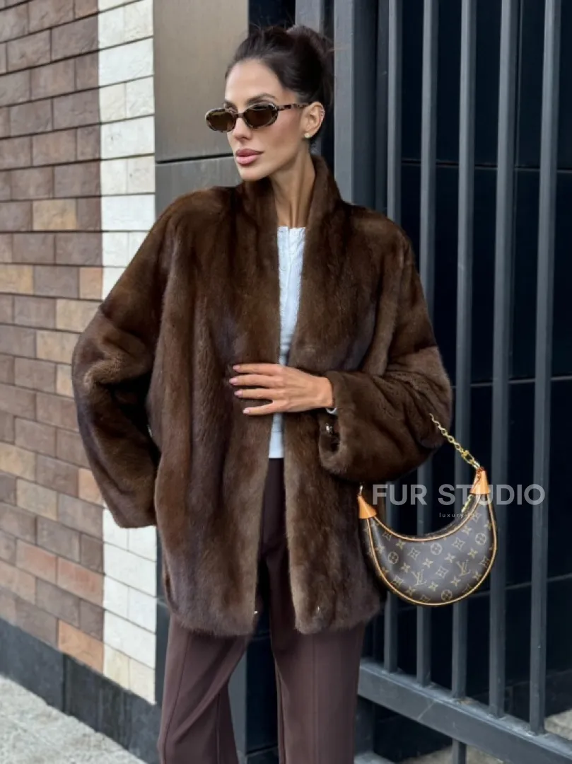 Модная шуба из норки 2025 - фото 0