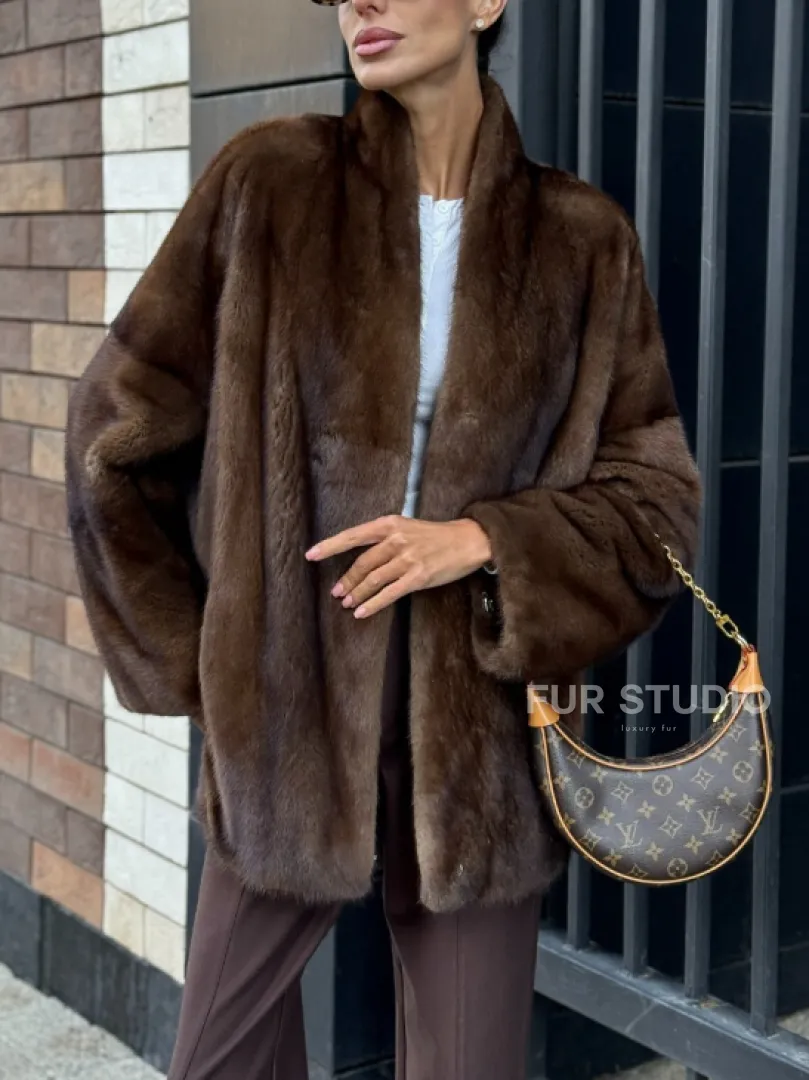 Модная шуба из норки 2025