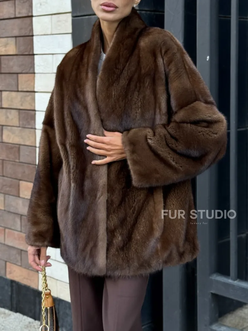 Модная шуба из норки 2025