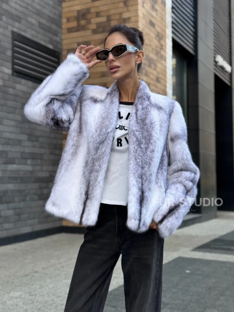Меховая куртка из норковой крестовки