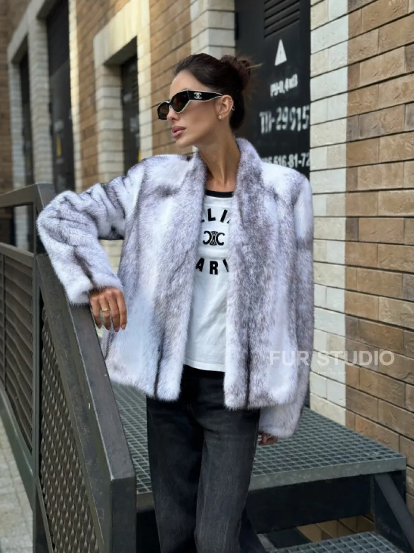 Меховая куртка из норковой крестовки