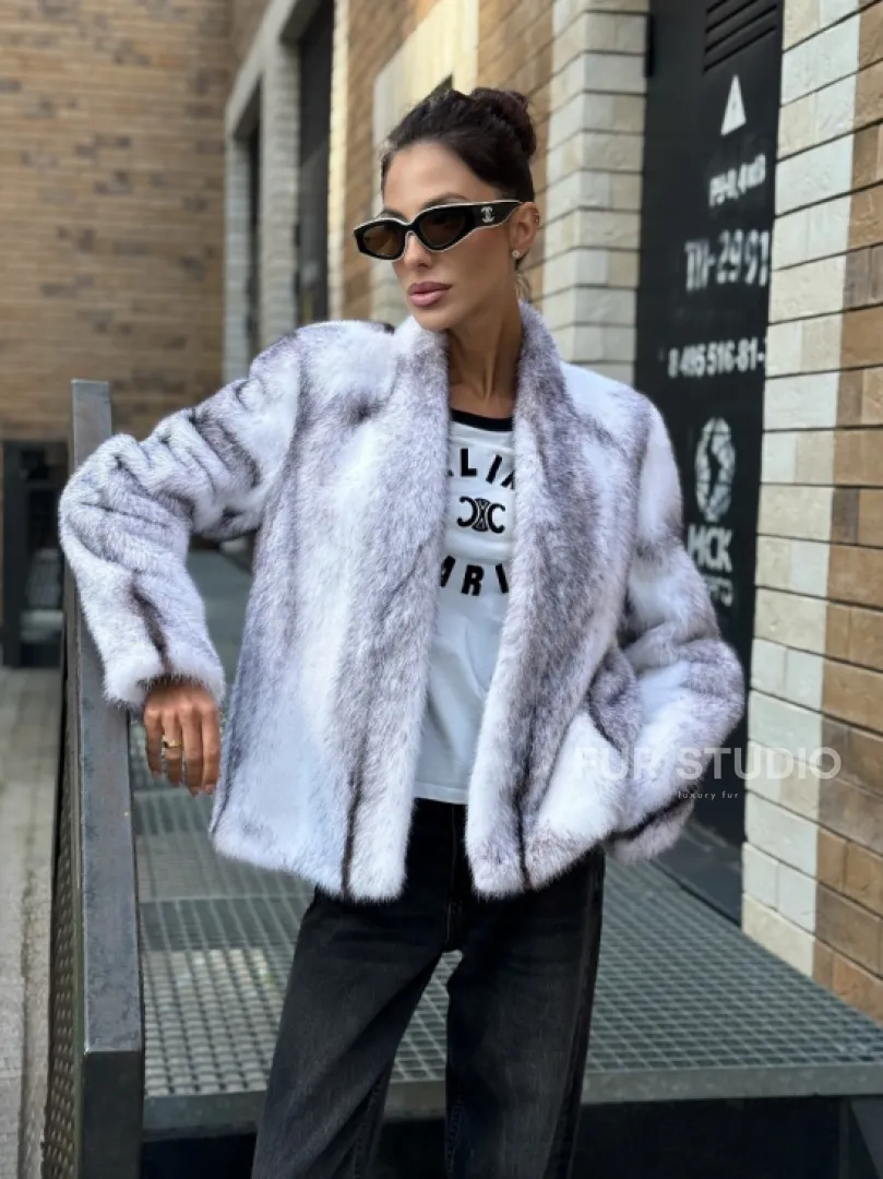 Меховая куртка из норковой крестовки