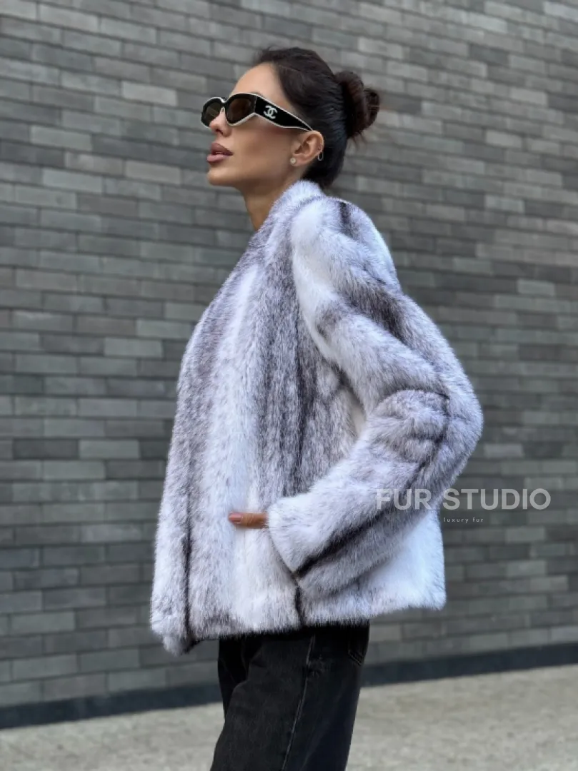 Меховая куртка из норковой крестовки