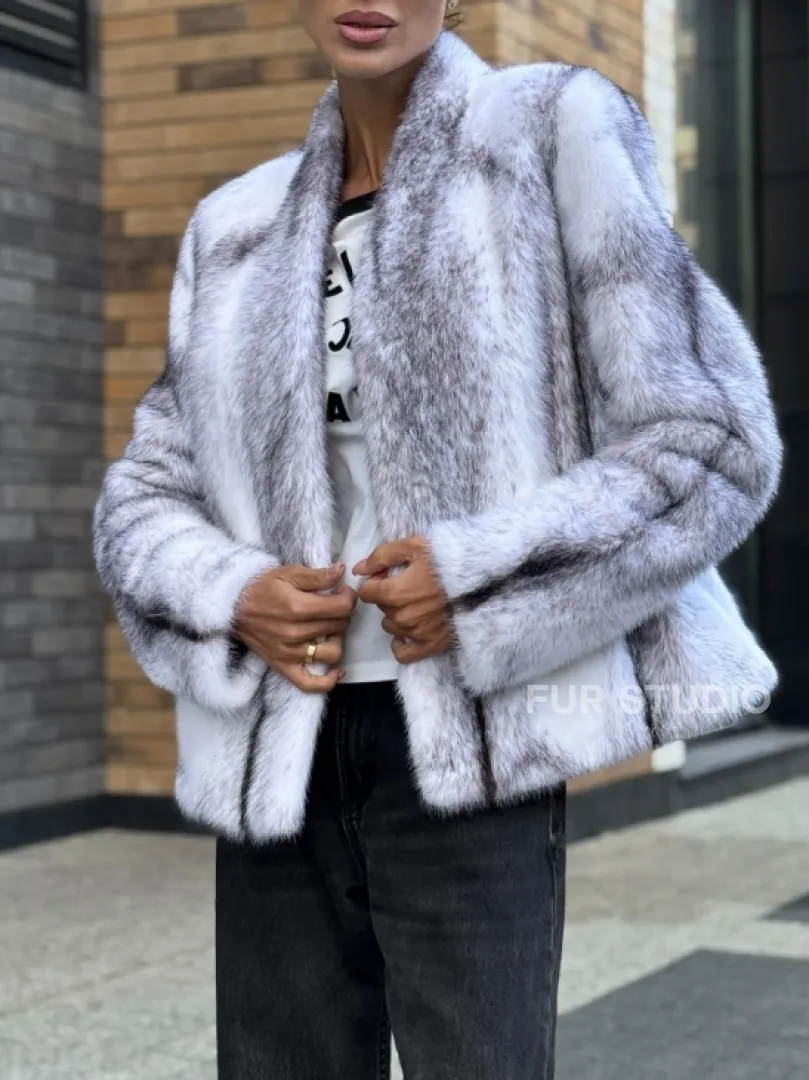 Меховая куртка из норковой крестовки