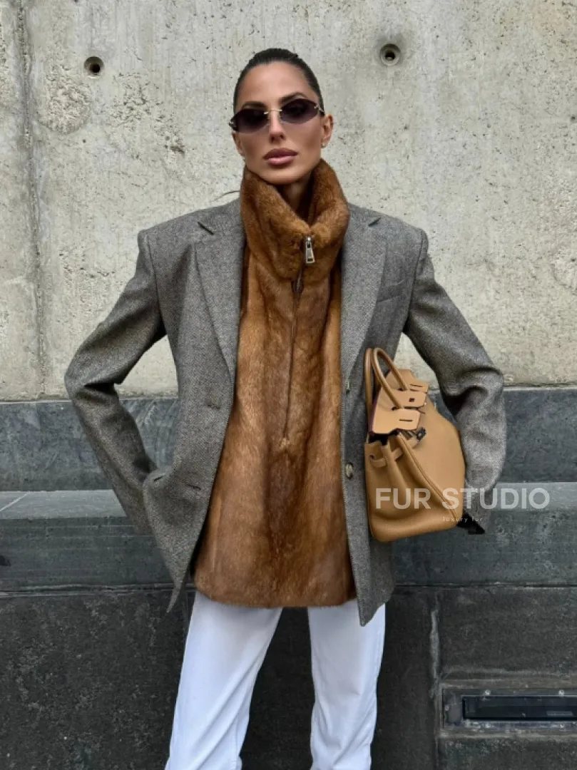 Меховая манишка из норки