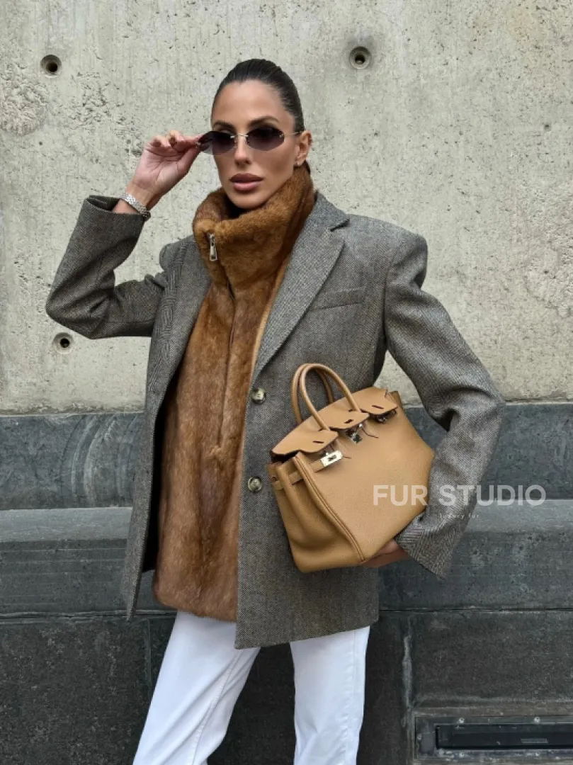 Меховая манишка из норки