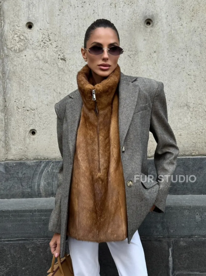 Меховая манишка из норки