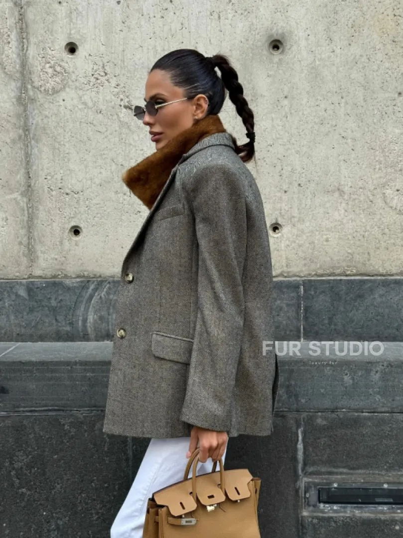 Меховая манишка из норки