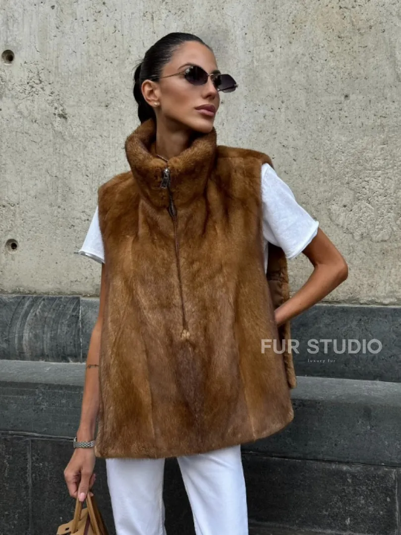 Меховая манишка из норки