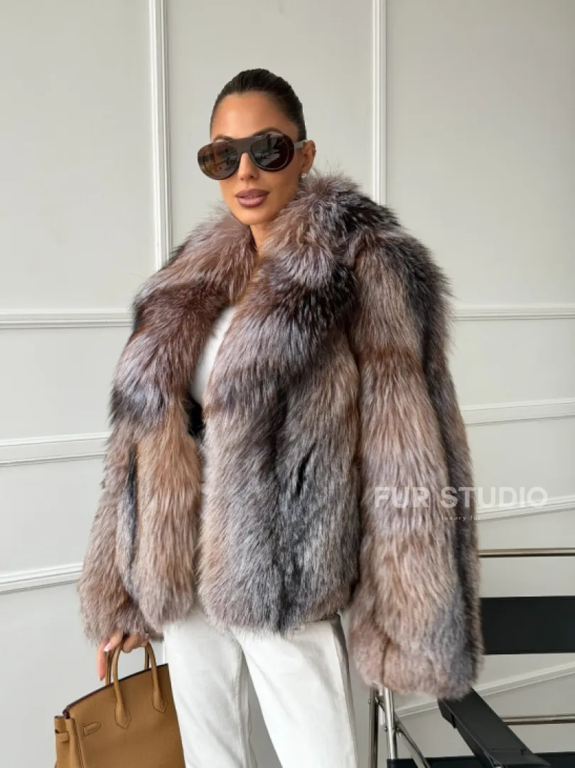 Полушубок из чернобурки - фото 9