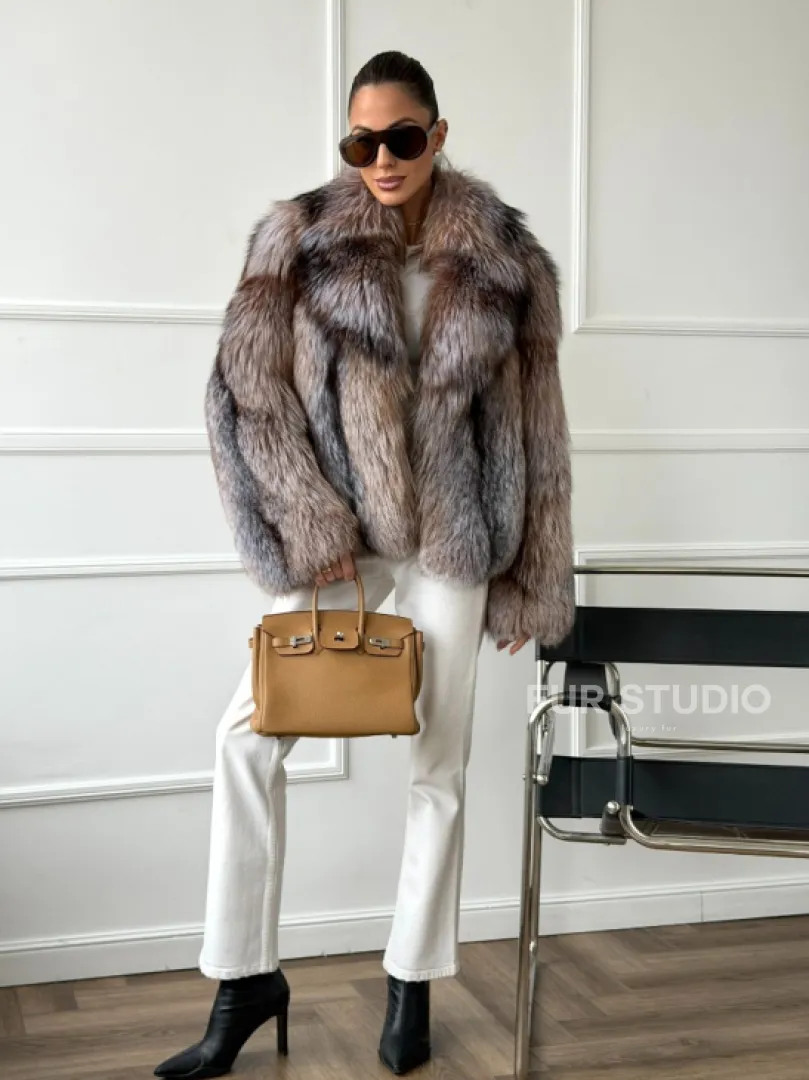 Полушубок из чернобурки - фото 5